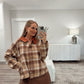Brushed Plaid Barn Jacket