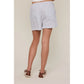 Plaid Ruffle Shorts - Camel