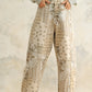 Multi Printed Barrel Jeans