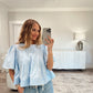 Pintuck Cotton Top