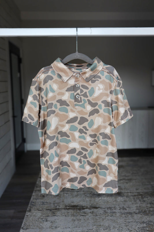 Boys Burlebo Pintail Camo Polo