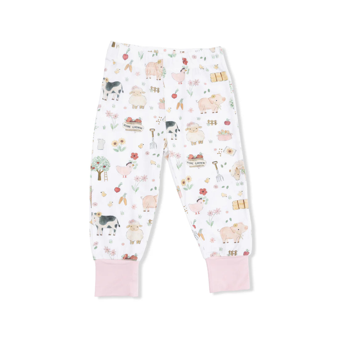 Angel Dear Short Sleeve Loungewear Set | Cute Farm Animals Pink