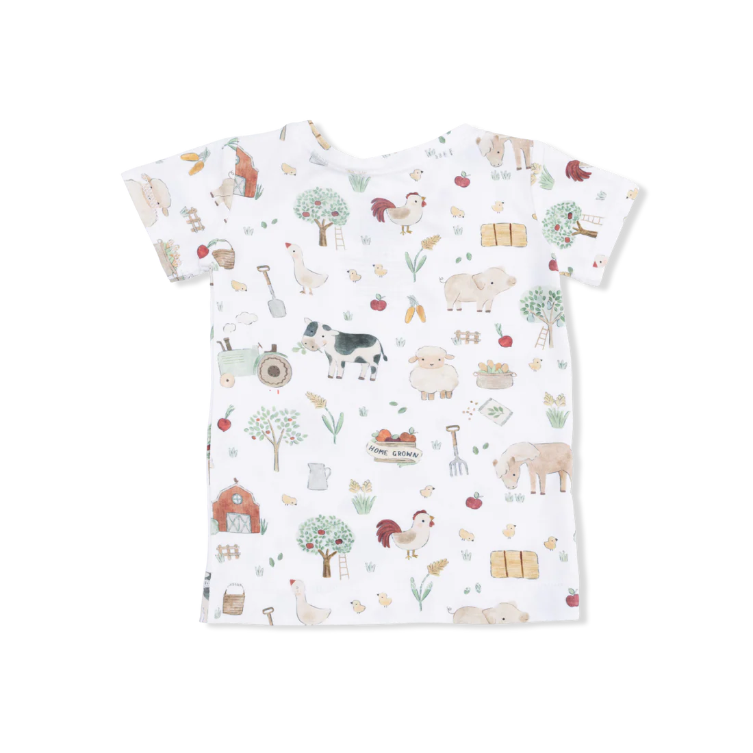 Angel Dear Short Sleeve Loungewear Set | Cute Farm Animals Uni