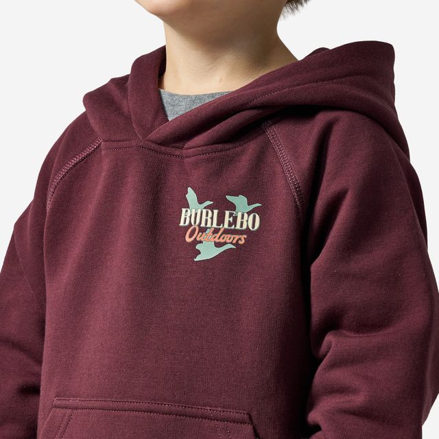 Boys Burlebo Fleece Hoodie - Field Companion | Maroon