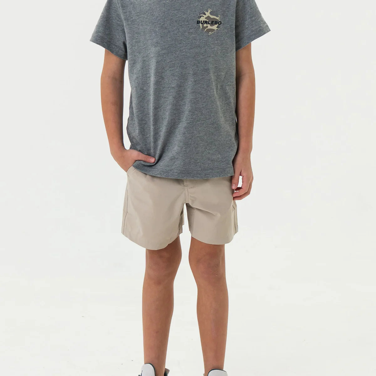 Boys Burlebo Everyday Shorts - Light Khaki