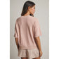 Rose Waffle Knit Top