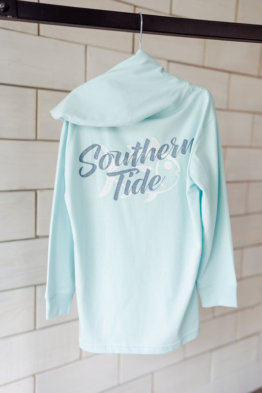 Boys Southern Tide Letterpress Skipjack Long Sleeve Hoodie T-Shirt