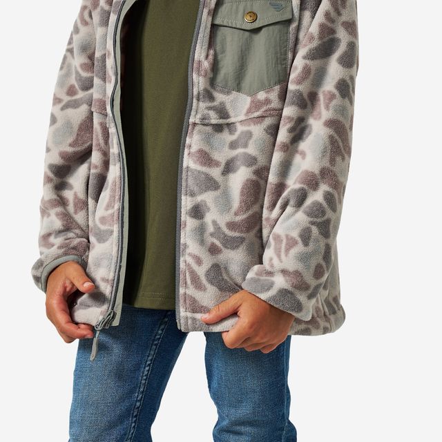 Boys Burlebo Micro Fleece Jacket - Classic Deer Camo