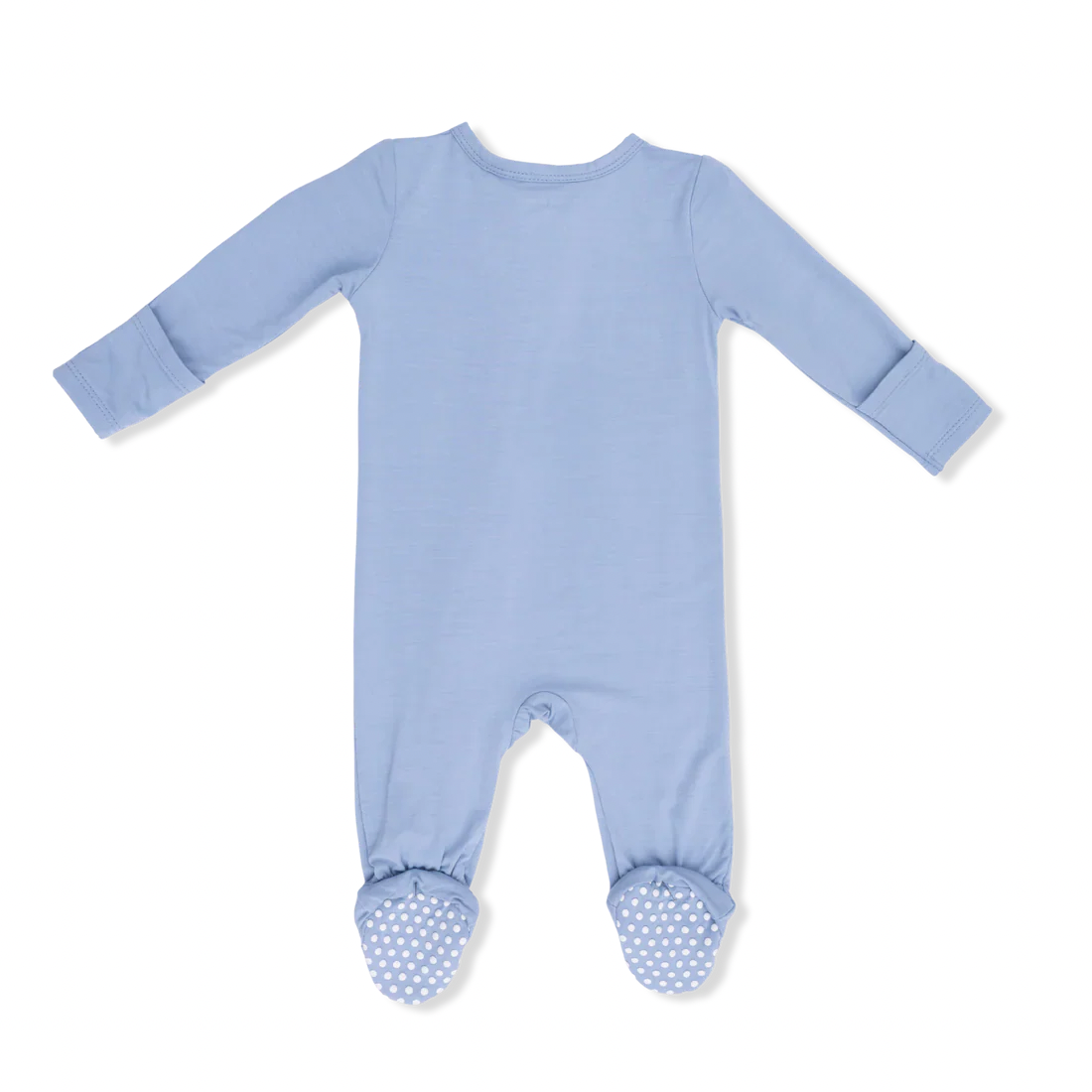 Angel Dear 2-Way Zipper Footie | Solid Blue Fog