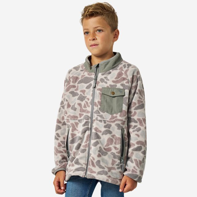 Boys Burlebo Micro Fleece Jacket - Classic Deer Camo