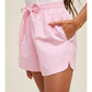 Striped Dolphin Hem Shorts