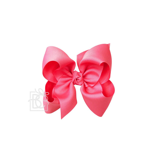 Grosgrain Double Knot Bow | Neon Pink