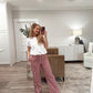 Milton Burgundy Gingham Pants