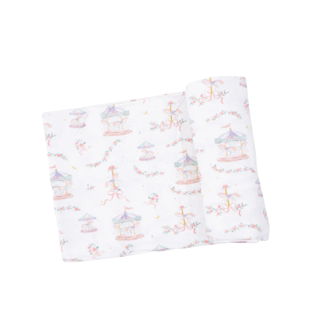 Angel Dear Swaddle Blanket | Carousel with Bows