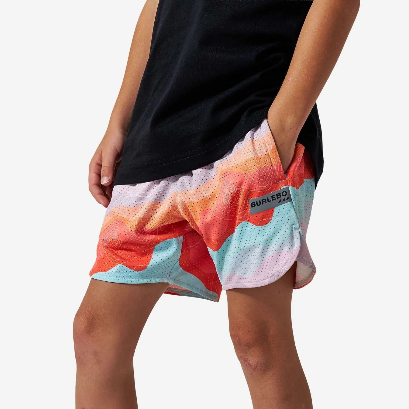 Boys Burlebo Mesh Training Shorts - Sedona Topo