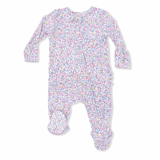 Angel Dear 2-Way Ruffle Back Zipper Footie | Elizabeth's Garden