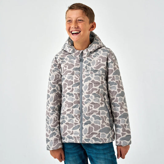 Boys Burlebo Puffer Jacket - Classic Deer Camo