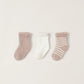 Barefoot Dreams CozyChic Three Pack Infant Sock Set - Faded Rose/Pearl