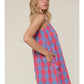 Cherry/Blue Plaid Cami Mini Dress
