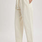 Ivory Cotton Drawstring Pants