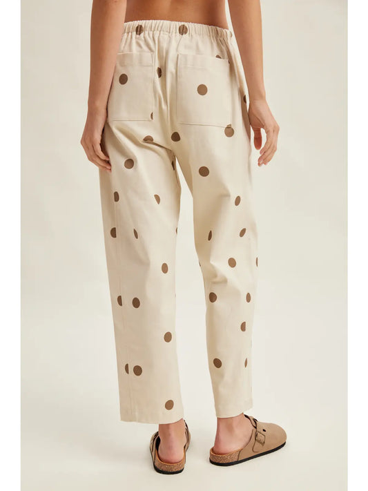 Polka Dot Drawstring Pants