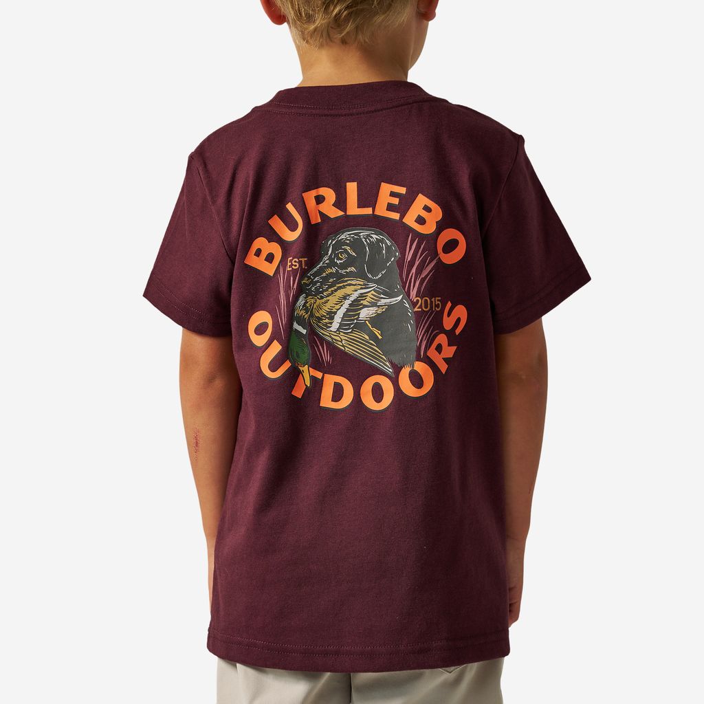 Boys Burlebo Duck Down Tee - Maroon