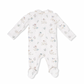 Angel Dear Smocked Peter Pan Snap Footie | Flower Ducklings