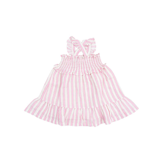 Angel Dear Candy Stripe Smocked Ruffle Sundress