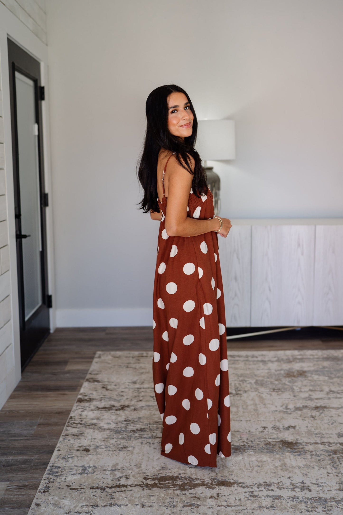 Polka Linen Blend Dress