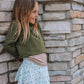 Almond Floral Tennis Skirt