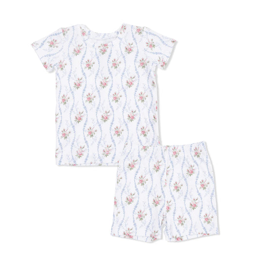 Angel Dear Loungewear Short Set | Heirloom Rose Stripe