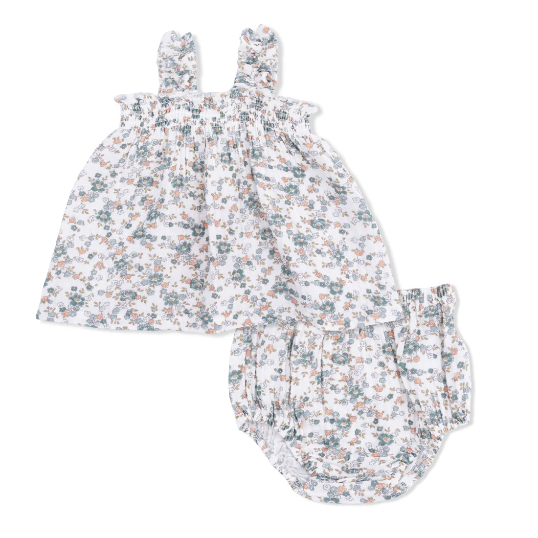 Angel Dear Ruffly Strap Top + Bloomer Set | Camille Floral