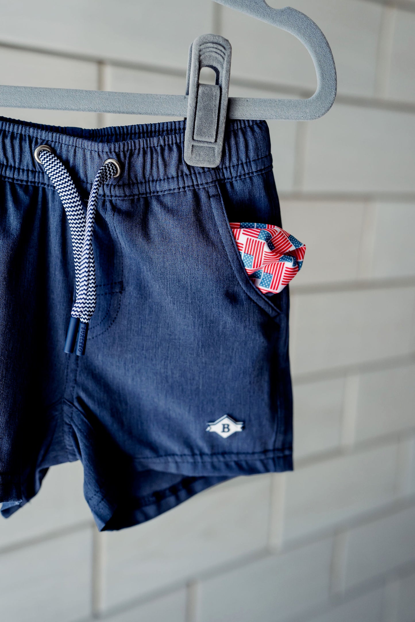 Toddler Burlebo Athletic Shorts - Heather Navy