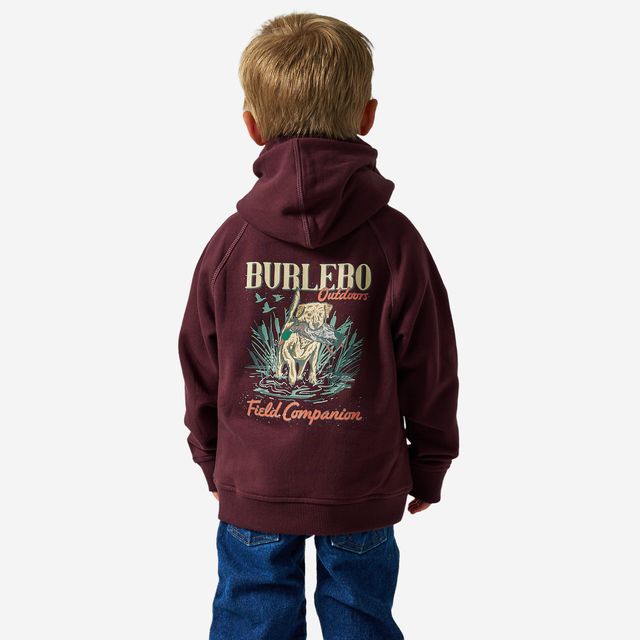 Boys Burlebo Fleece Hoodie - Field Companion | Maroon