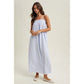 Striped Smocked Midi Dress