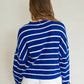 Cabana Striped Piper Cardigan - Royal Blue