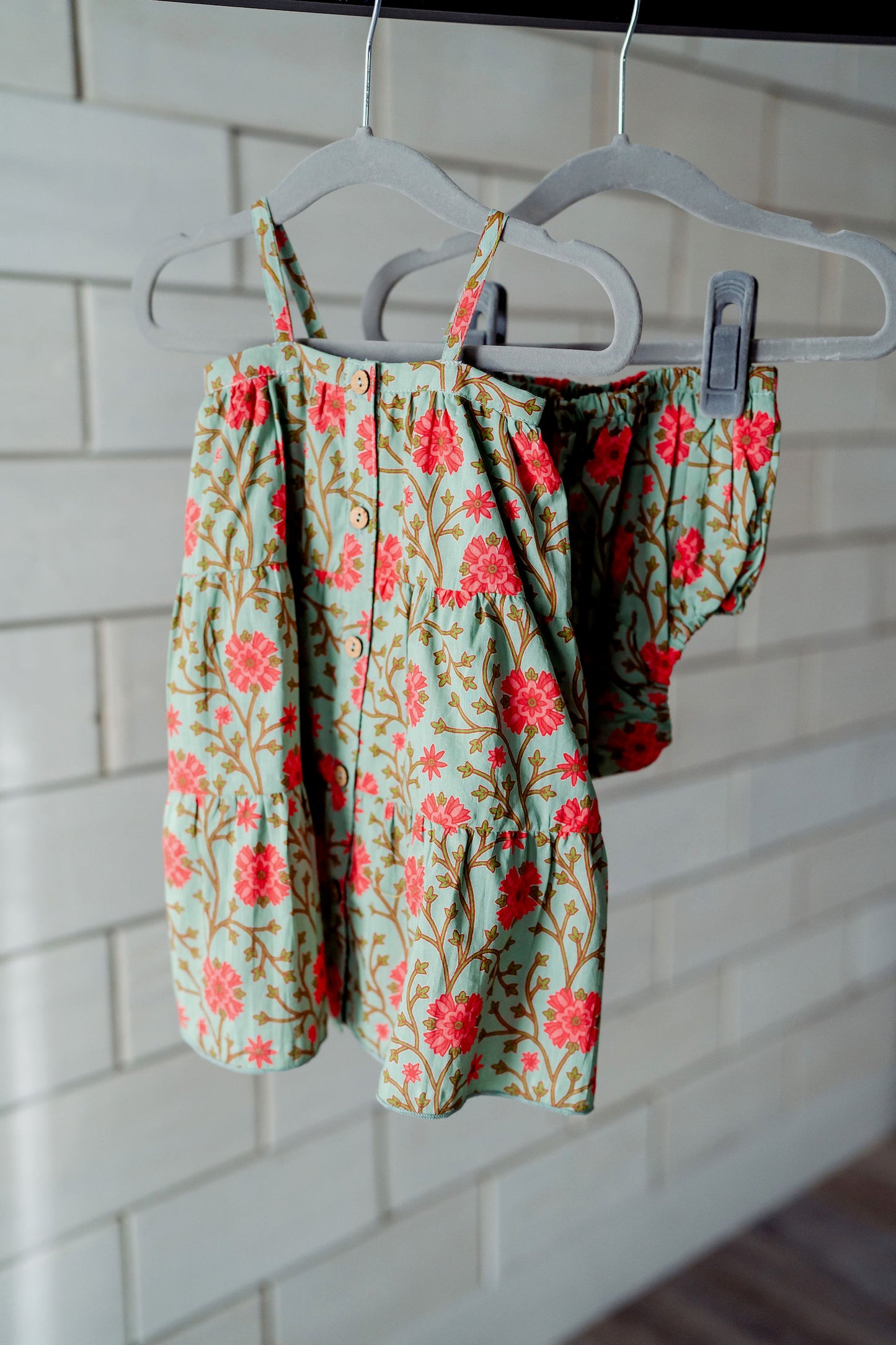 Floral Gardens Baby Dress + Bloomers