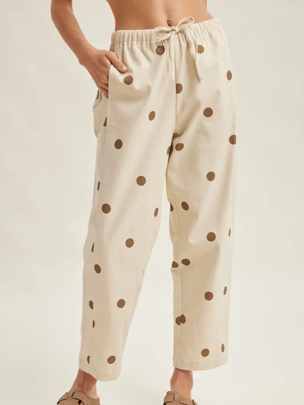 Polka Dot Drawstring Pants