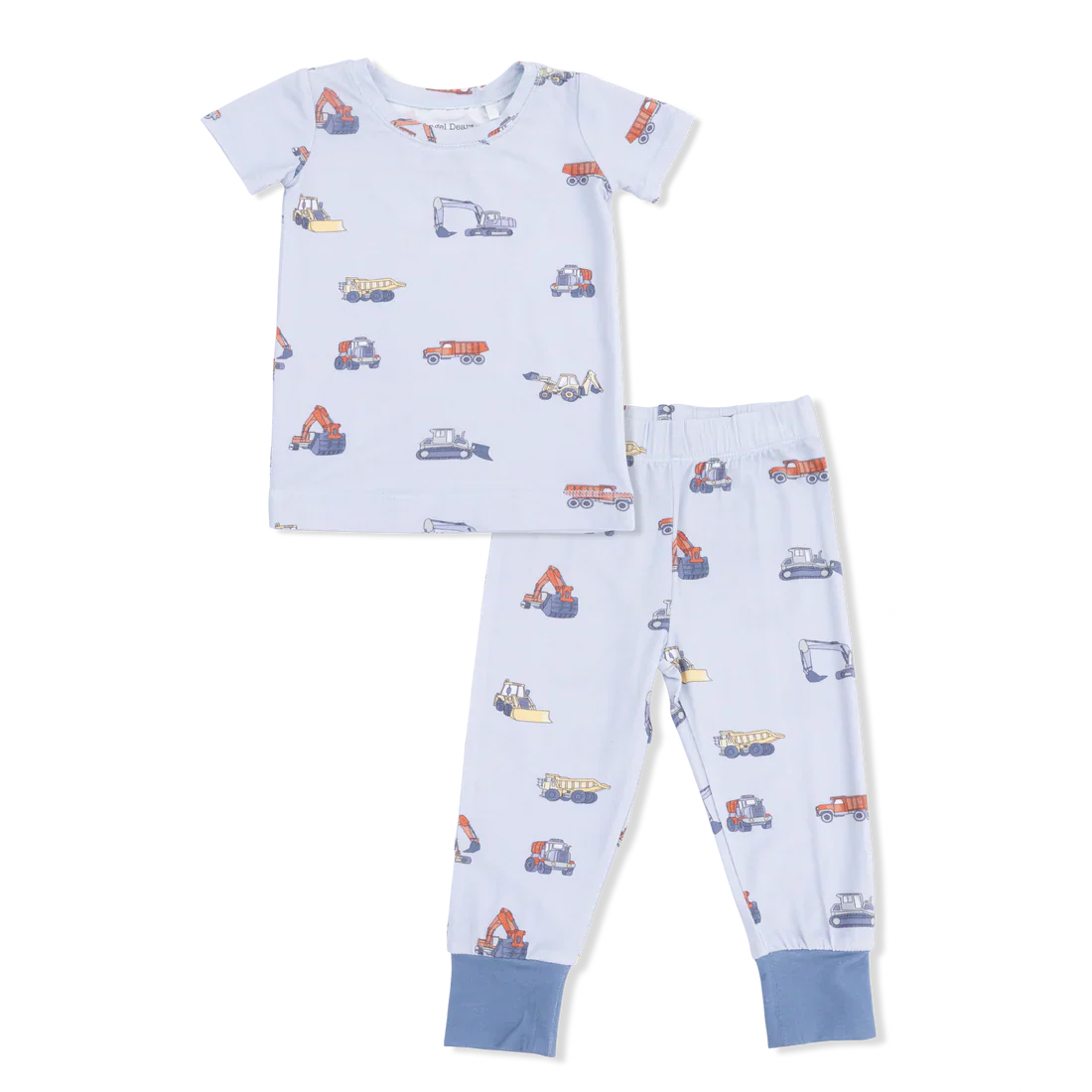 Angel Dear Short Sleeve Loungewear Set | Construction Vehicles