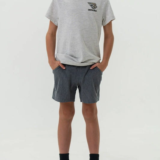 Boys Burlebo Athletic Shorts - Grizzly Gray