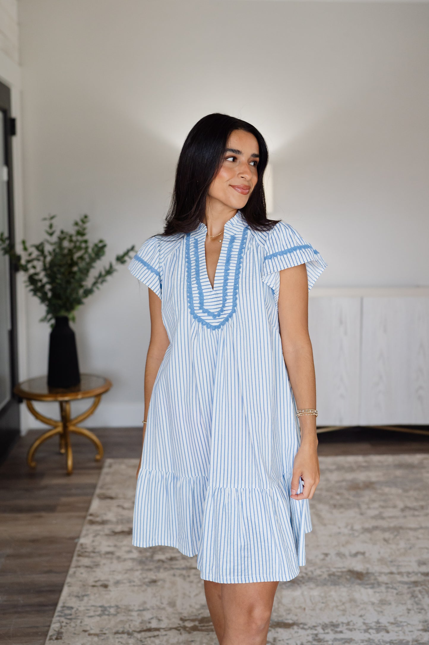 Blue Stripe Umgee Dress