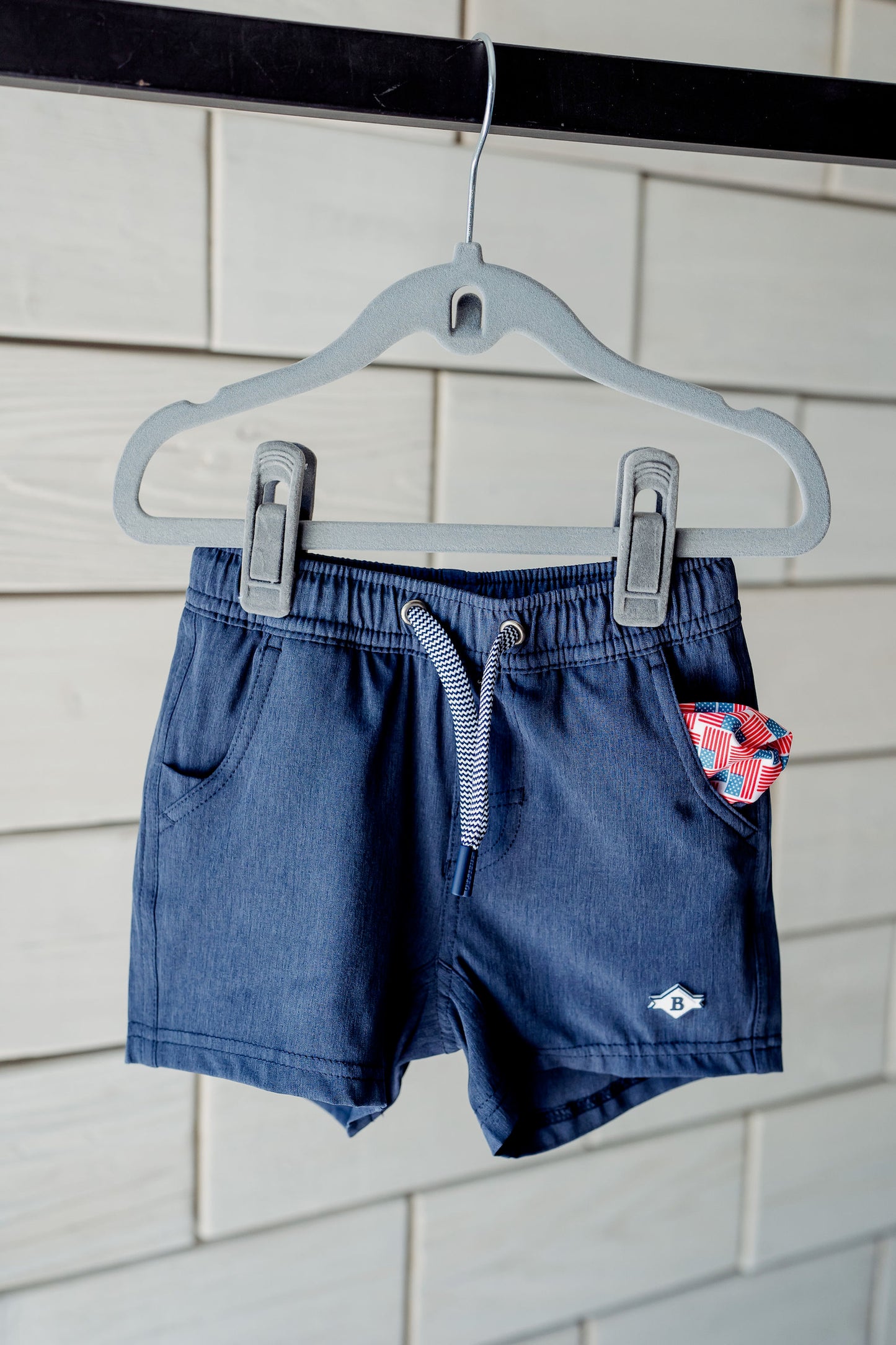 Toddler Burlebo Athletic Shorts - Heather Navy