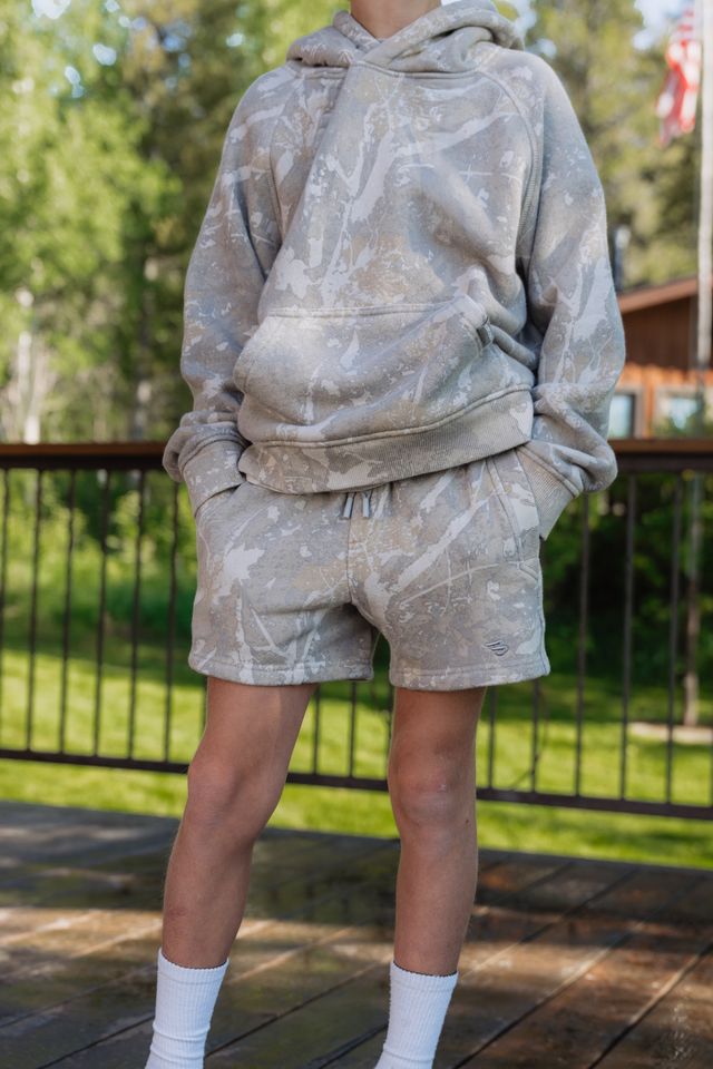 Boys Burlebo Vintage Washed Fleece Hoodie - Drifter Camo
