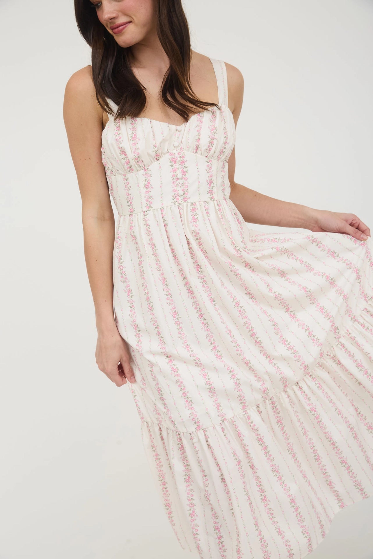 Bloom Floral Stripe Dress
