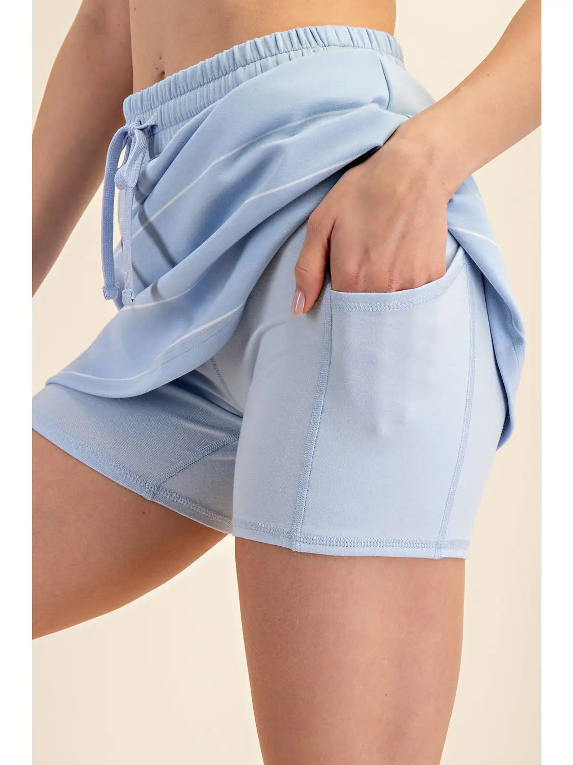 Modal Frost Scuba Stripe Skort
