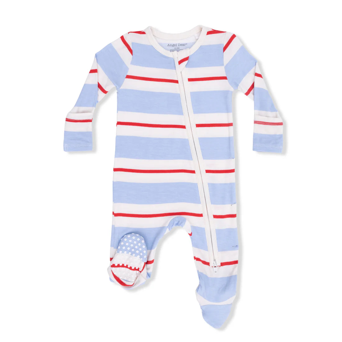 Angel Dear 2-Way Zipper Footie | Preppy Rugby