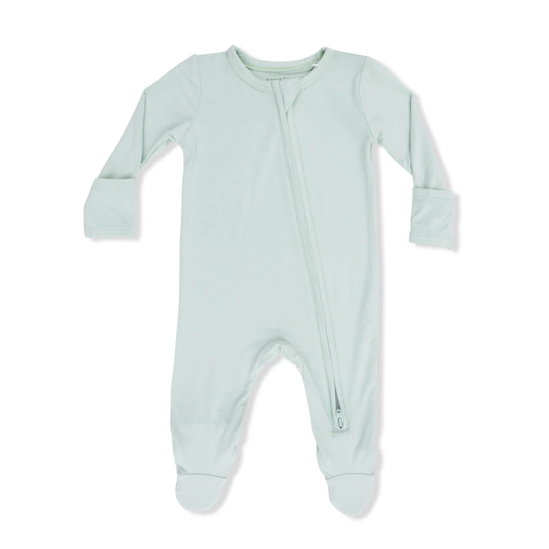 Angel Dear 2-Way Zipper Footie | Solid Cameo Green