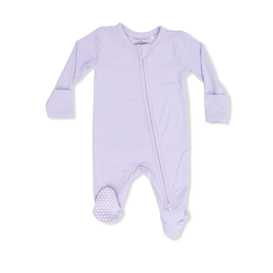 Angel Dear 2-Way Zipper Footie | Solid Orchid Petal