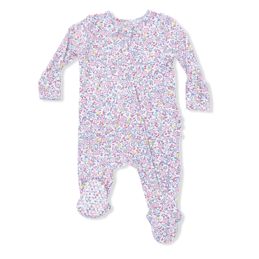 Angel Dear 2-Way Ruffle Back Zipper Footie | Elizabeth's Garden