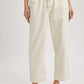 Ivory Cotton Drawstring Pants